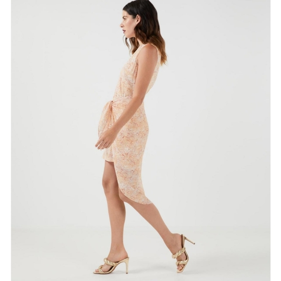 NWT BCBG MaxazriaFront Tie Corkcombo Dress - Picture 2 of 12